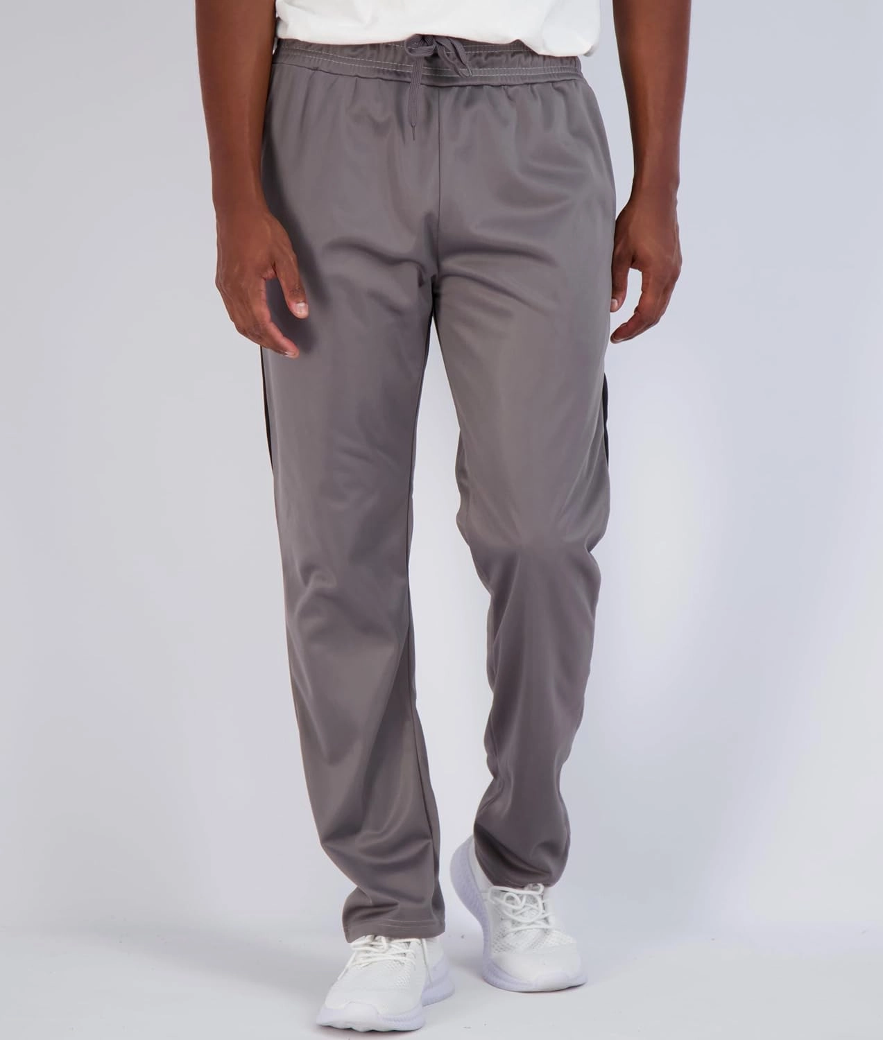 Real Essentials 3 Pack: Men's Active Athletic Casual Tricot Open Bottom Sweatpants with Pockets (Available in Big & Tall)