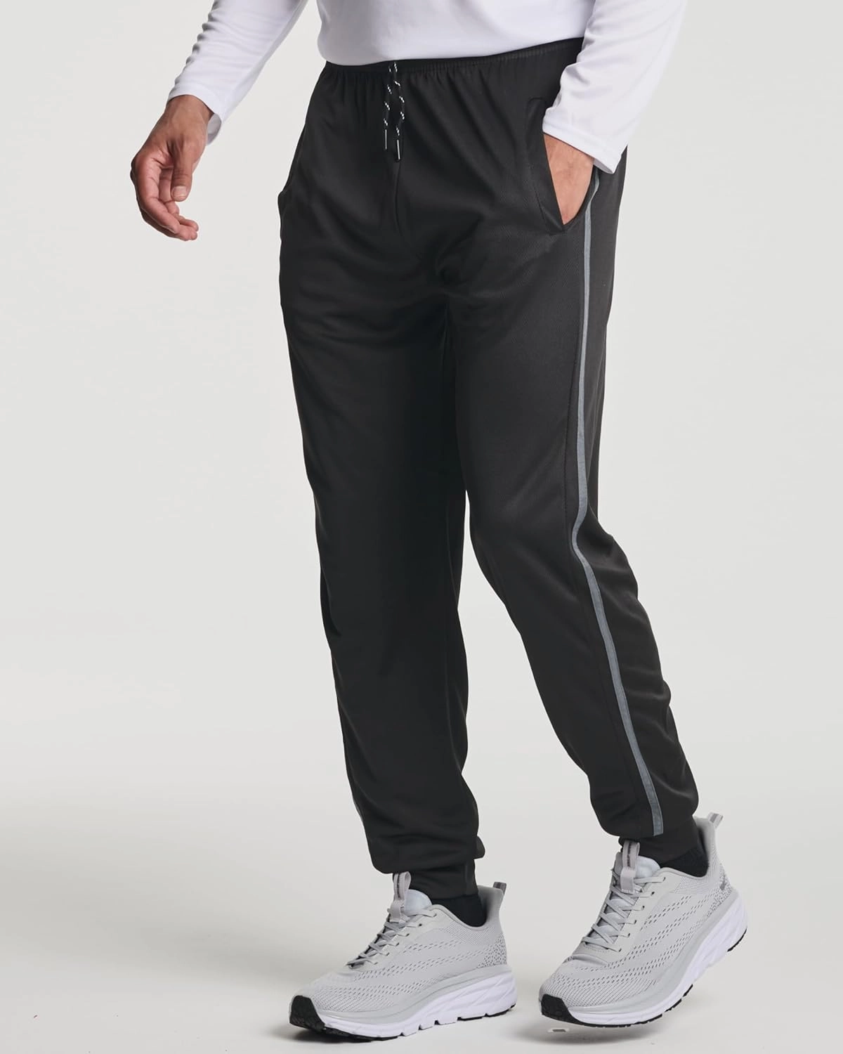 Real Essentials 3 Pack: Men's Tech Mesh Active Athletic Casual Jogger Sweatpants with Pockets(Available in Big & Tall)