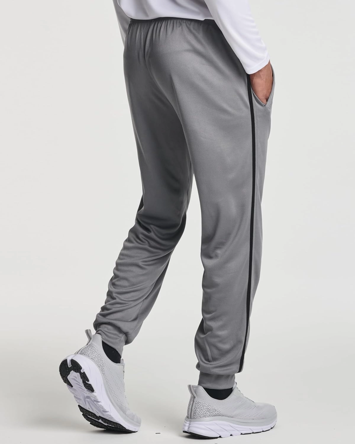 Real Essentials 3 Pack: Men's Tech Mesh Active Athletic Casual Jogger Sweatpants with Pockets(Available in Big & Tall)