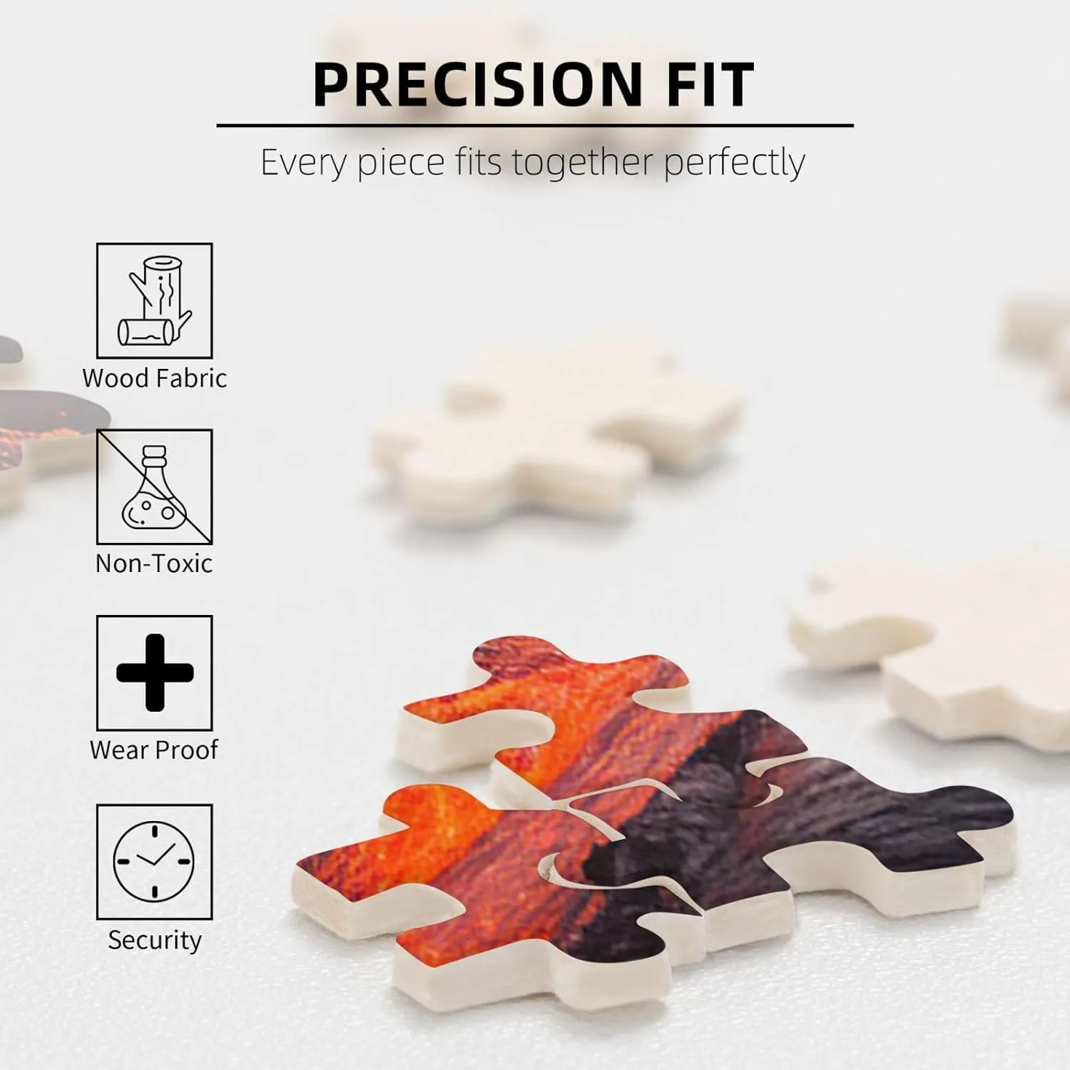 Red Hot Lava from Kilauea Volcano Puzzles 500 Pieces Personalized Jigsaw Puzzles with Storage Bag Photos Puzzle for Photos Challenging Picture Puzzle for Family Home Decor Jigsaw (15" x 10.2")