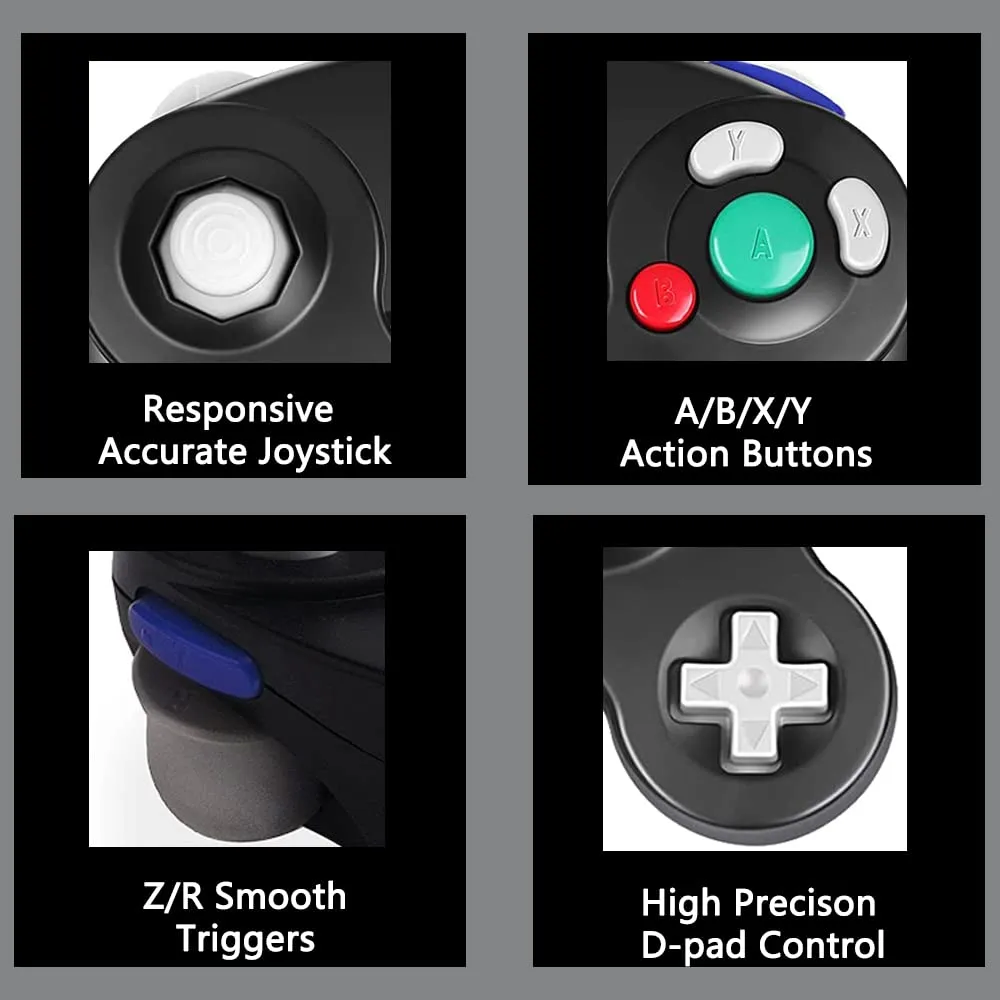 Reiso Classic NGC Wired USB Controller for Windows PC MAC (Black)