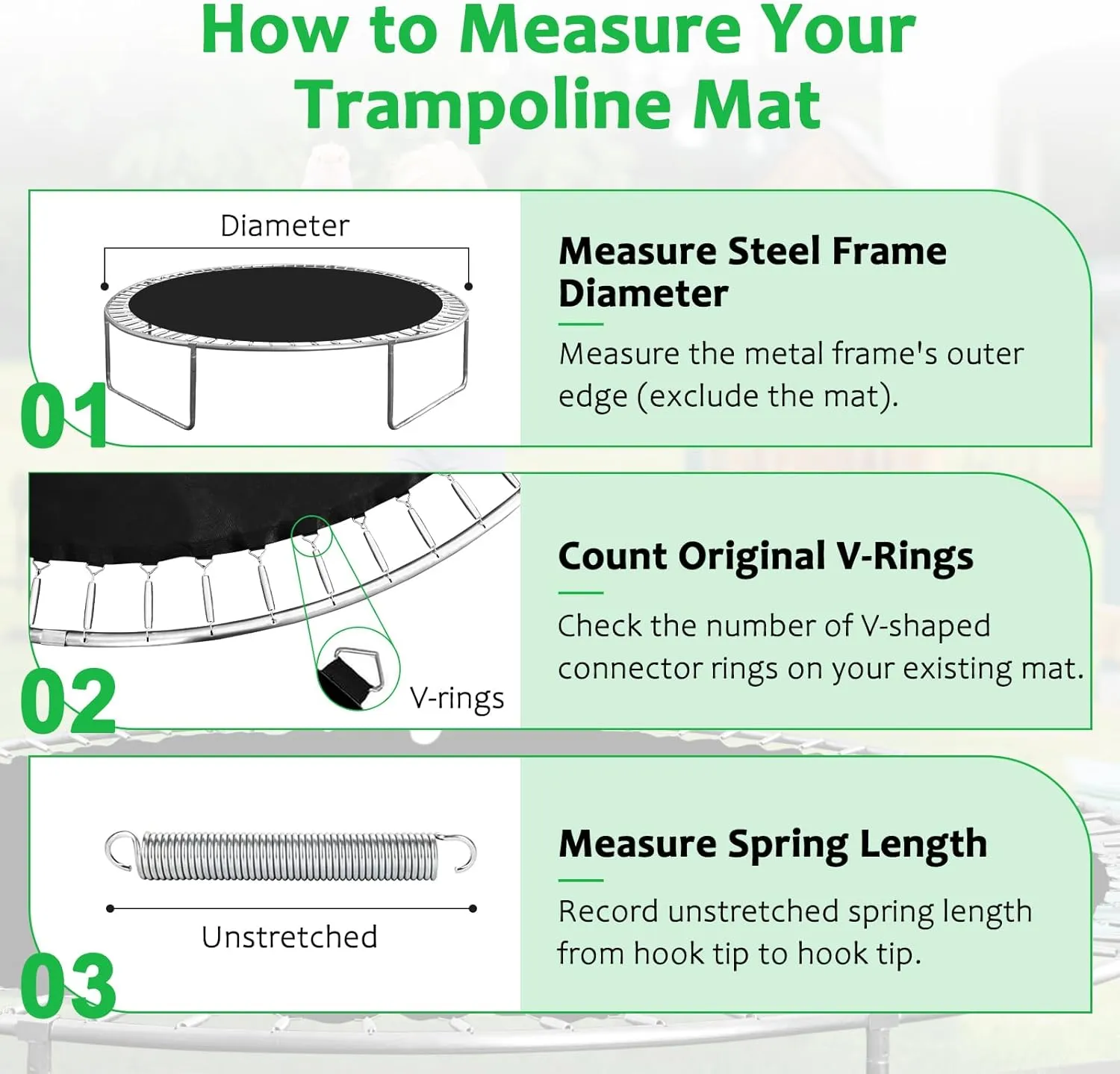 Replacement Trampoline Mat， Heavy-Duty, UV-Resistant & Durable Bounce Pad - Perfect for Safe & Fun Jumping