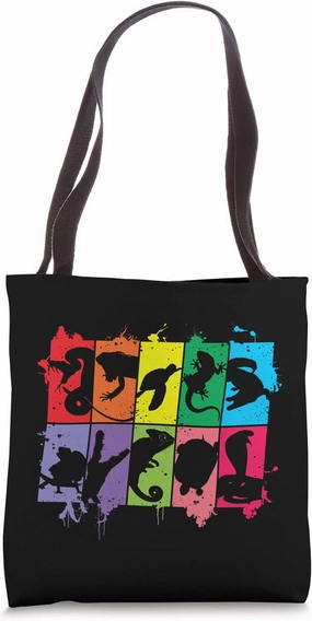Reptile Lover Pet Snake Lizard Colorful Retro Tote Bag