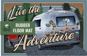 Rivers Edge Products Rubber Door Mat, 26" x 17" Anti-Slip Indoor or Outdoor Rug, All Weather Welcome Mat for Front Door, House Entryway, Patio, or Garage, Live Adventure