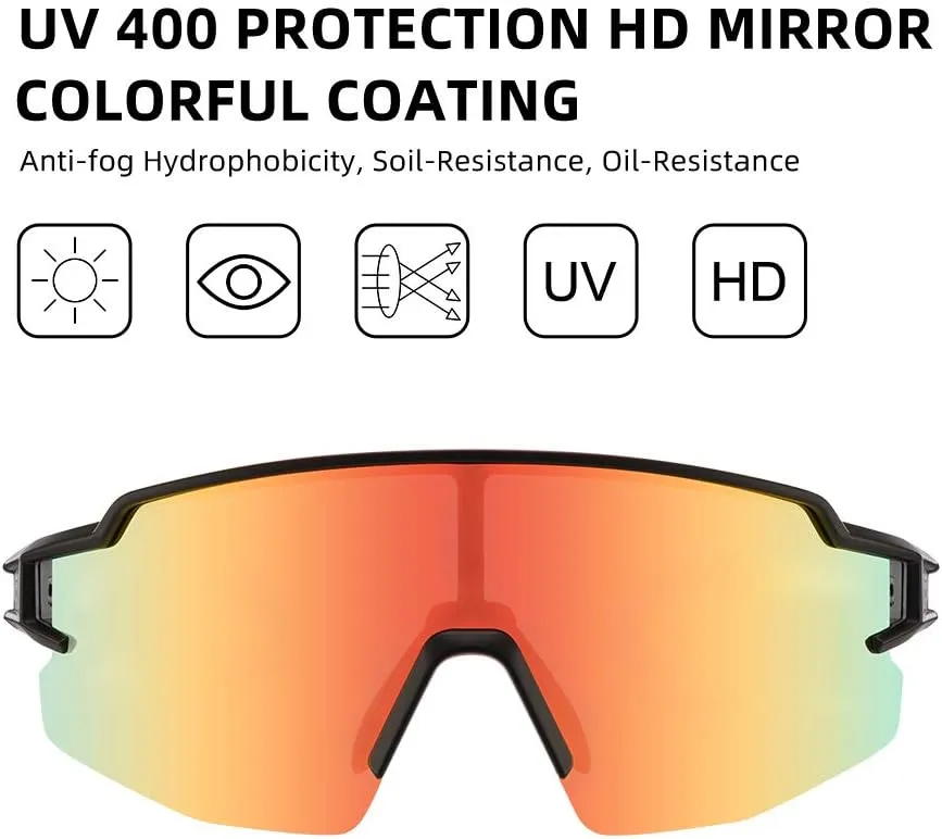 ROCKBROS Polarized Sunglasses for Men Women UV Protection Cycling Sunglasses Sport Glasses