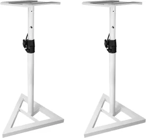 Rockville Pair Studio Monitor Speaker Stands w/Adjustable Height, White