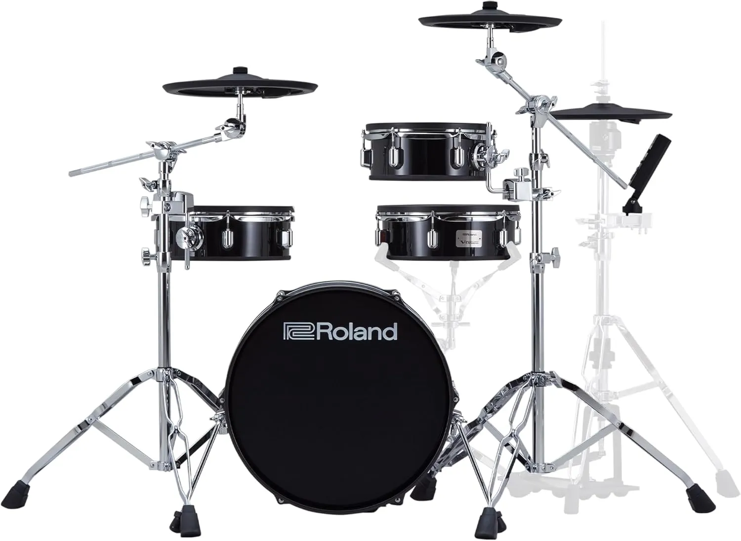 Roland VAD103 Premium 4-Piece Design V Streamlined Acoustic-Style Electronic Drum Kit with Shallow-Depth Shells and TD-07 Module (VAD103-1)