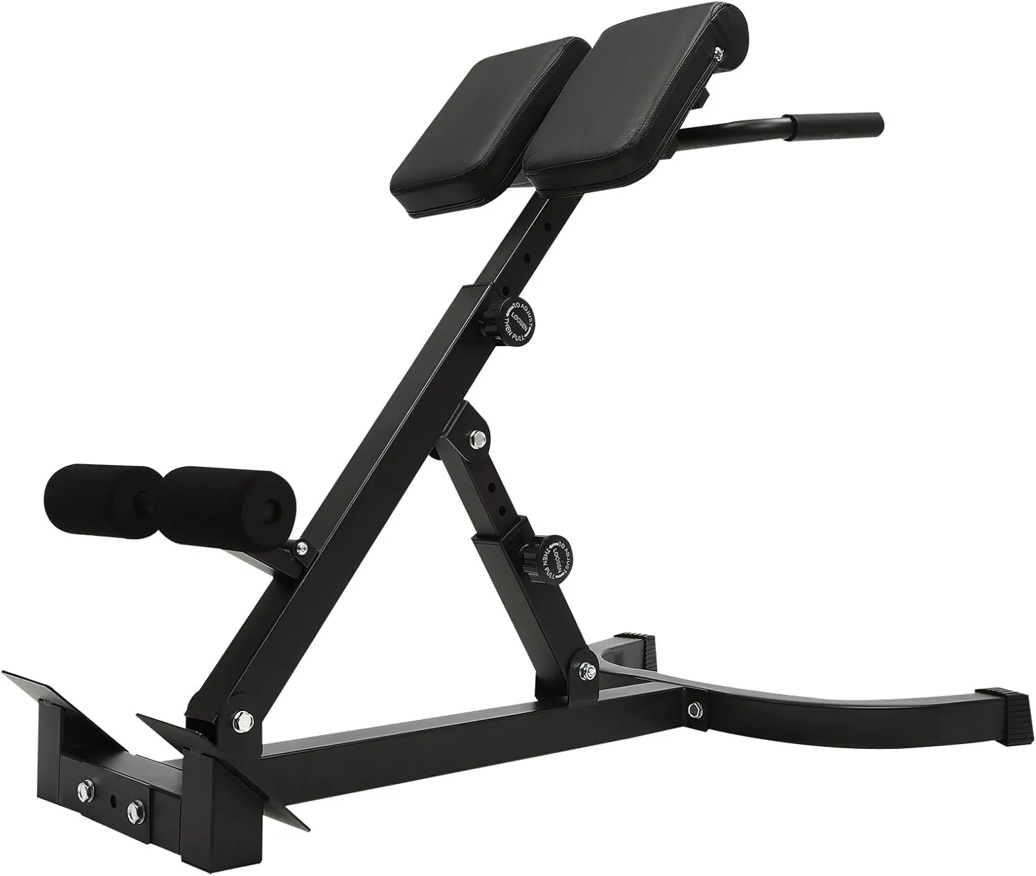 Roman Chair Back Extension Machine Foldable 5 Position Sit up Multi-Functional Hyperextension Back Strength Exercise Bench 330 lbs for Home Workout Gym Fitness Equipment