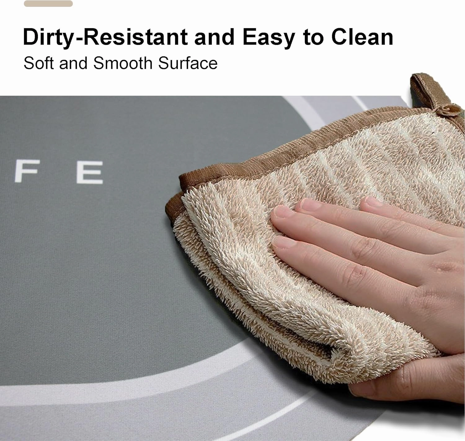 Rubber Bath mats Quick-Drying Non-Slip Bathroom mat Super Absorbent Bath mat Instant Dry Bath mat, Bathroom Rug in Front of The Kitchen Sink, Shower Room, Bathtub, Oval(Dark grey 16.9x26.7 16.9x35.4)
