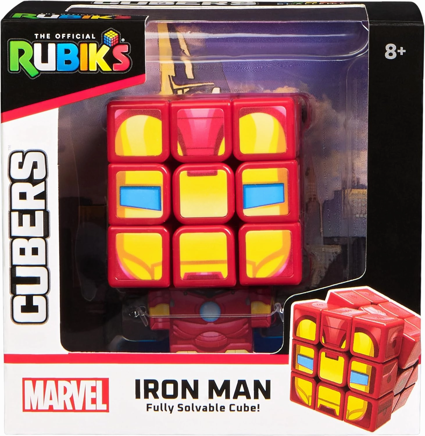 RUBIK'S - Iron Man CUBERS - Rubik Cube 3x3 - Adult Puzzle - Toys Puzzle Anti-Stress - 6071041 - Gift Child 8 Years   - Toys Children 8 Years  