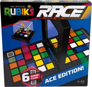 Rubik’s Cube, Rubik's Race Ace Edition, Classic Fast-Paced Puzzle Strategy Sequence Board Game, 2 Players, for Ages 7 & Up