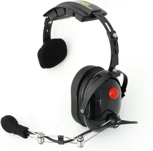 Rugged Radios Single Side Over The Head Headset for Racing Radios Electronics Communications - Features Wire Boom 5-Pin Input Jack and Push to Talk