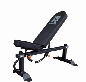 Rugged Fitness (Y001) Flat Adjustable Weight Bench for Home Gym, Incline Decline Weightlifting Workout Bench, Strength Training Equipment with 1500lbs Weights Capacity
