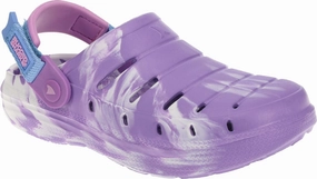 RUGGED SHARK Molded Clog for Kids, Cove CLG with Adjustable Achilles Strap, Big Kid Size 5, Purple