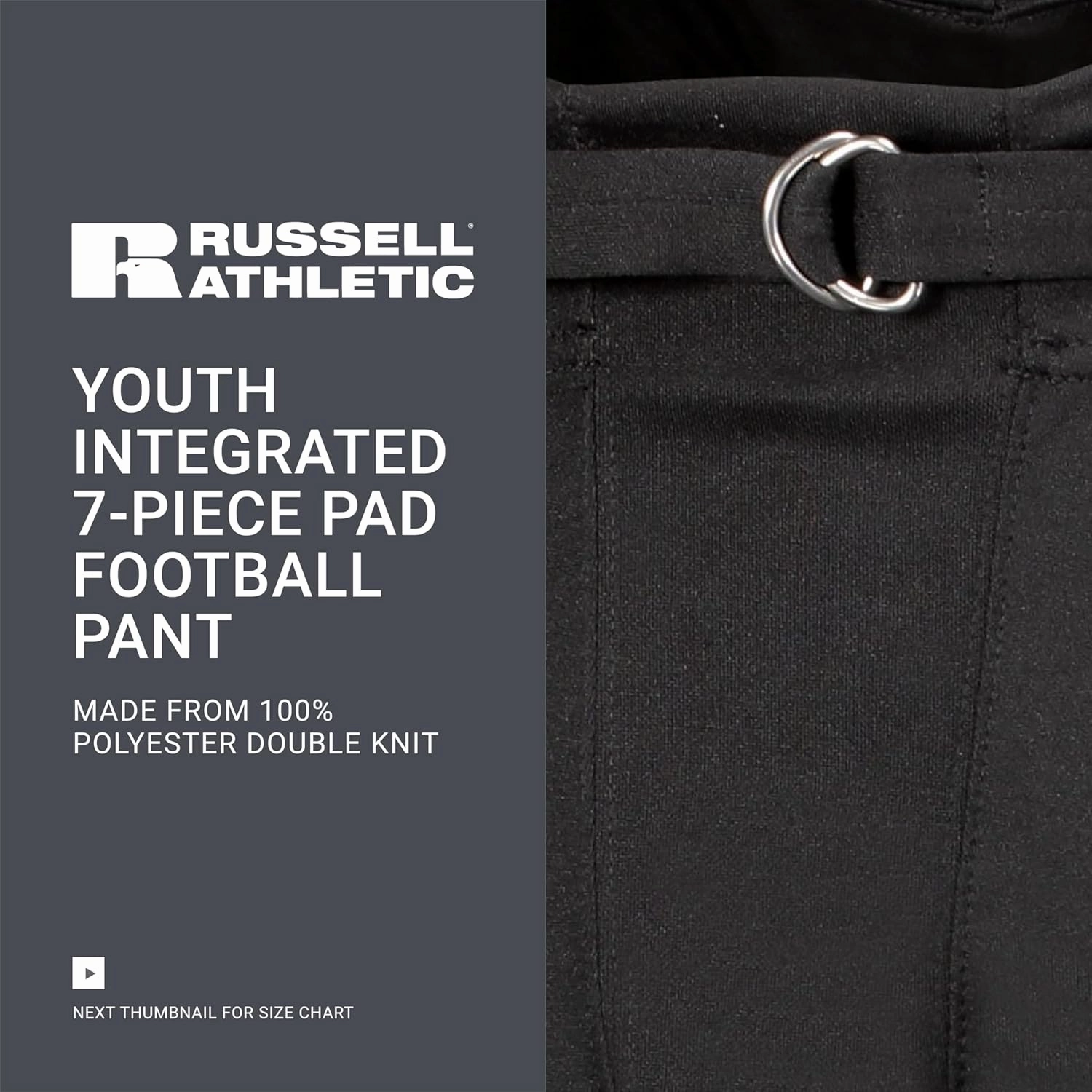 Russell Athletic Boys Youth Integrated 7-Piece Pad Football Pant