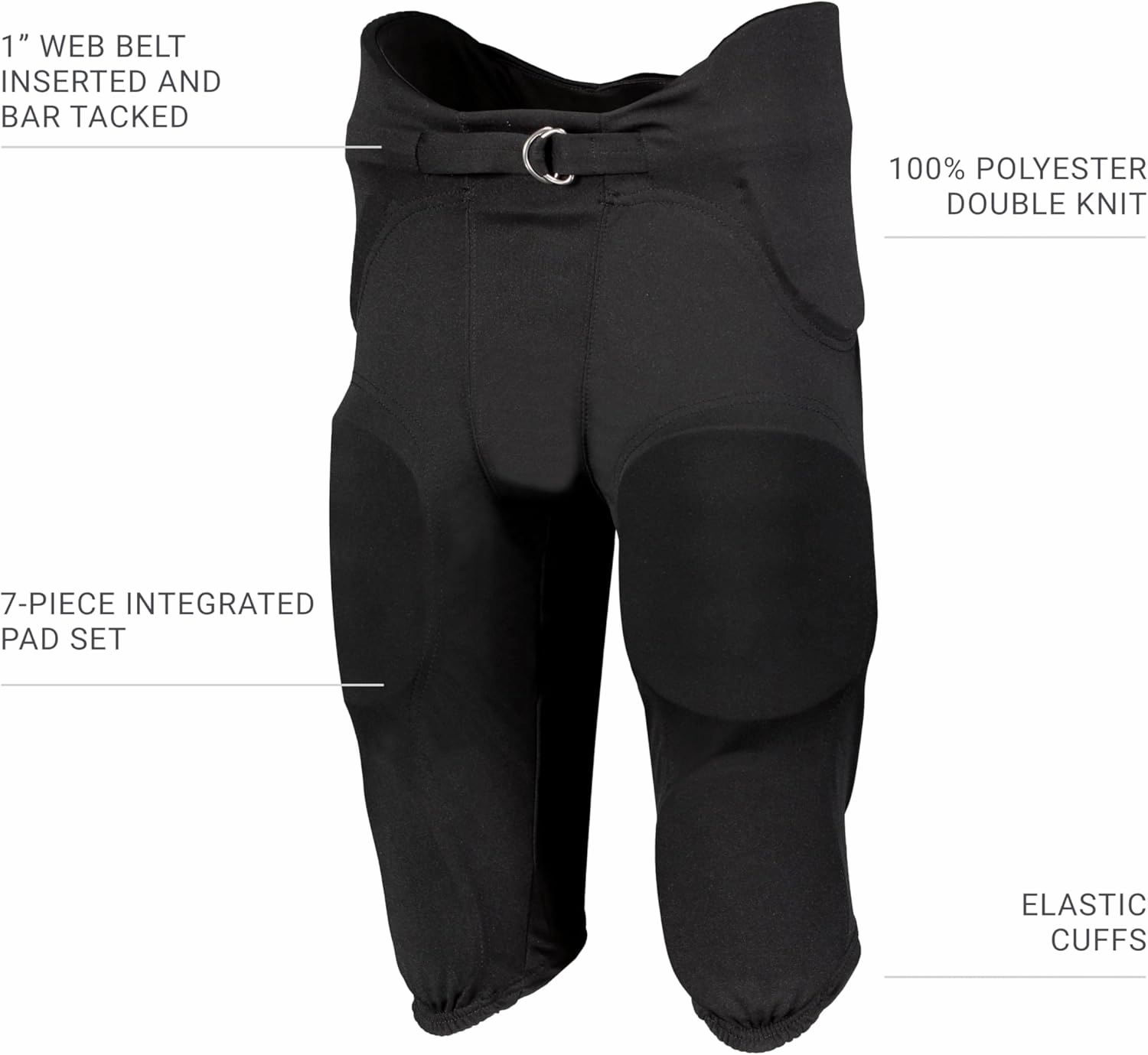 Russell Athletic Boys Youth Integrated 7-Piece Pad Football Pant
