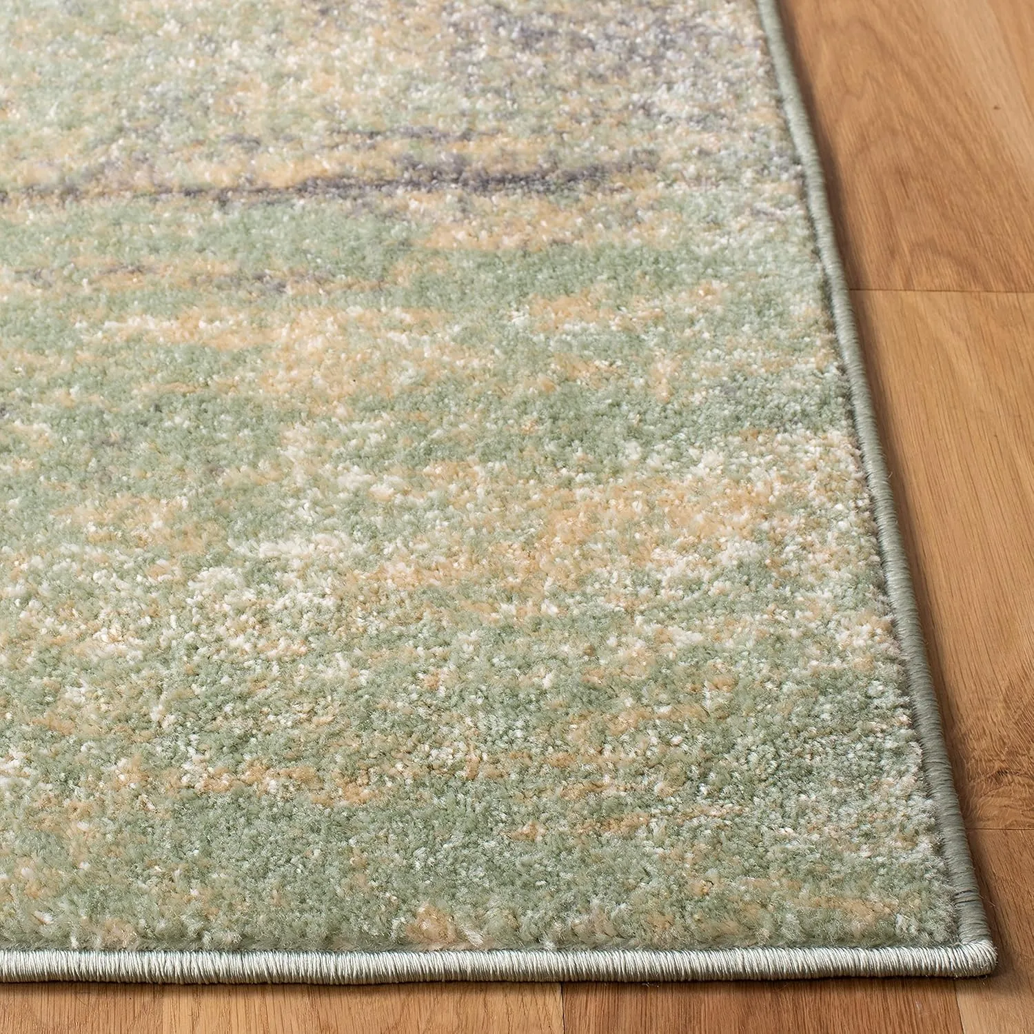 SAFAVIEH Adirondack Collection Area Rug - 9' x 12', Ivory & Sage, Modern Abstract Design, Non-Shedding & Easy Care, Ideal for High Traffic Areas in Living Room, Bedroom (ADR112W)