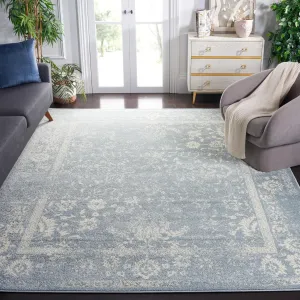 SAFAVIEH Adirondack Collection Area Rug - 9' x 12', Slate & Ivory, Oriental Distressed Design, Non-Shedding & Easy Care, Ideal for High Traffic Areas in Living Room, Bedroom (ADR109T)