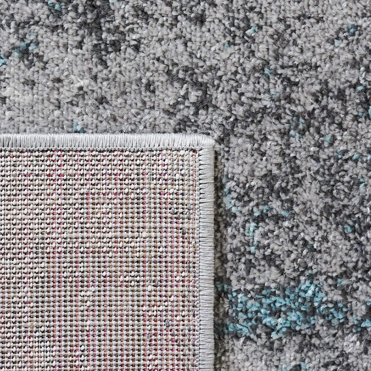 SAFAVIEH Adirondack Collection Runner Rug - 2'6" x 8', Turquoise & Grey, Modern Abstract Design, Non-Shedding & Easy Care, Ideal for High Traffic Areas in Living Room, Bedroom (ADR134K)