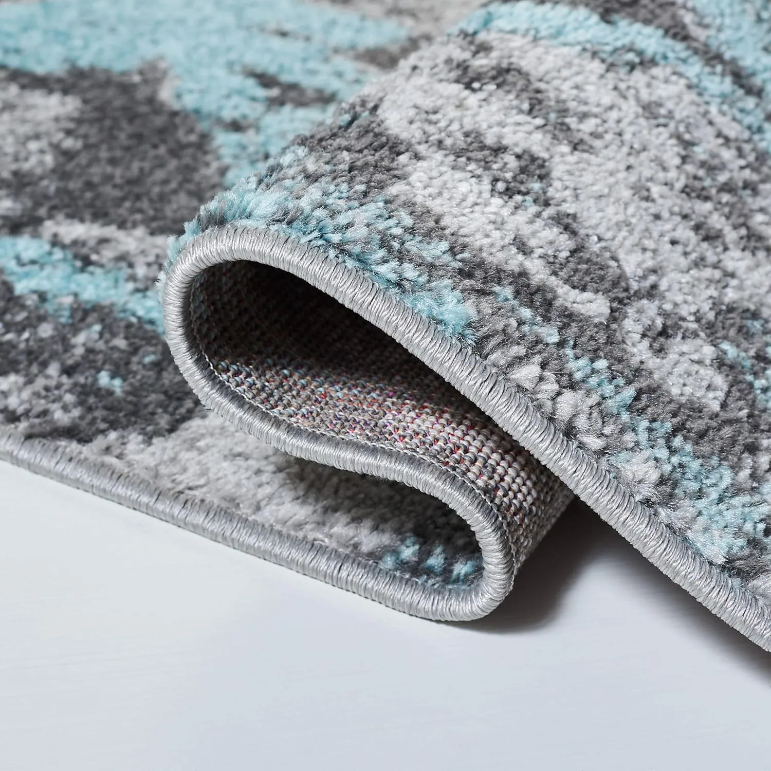 SAFAVIEH Adirondack Collection Runner Rug - 2'6" x 8', Turquoise & Grey, Modern Abstract Design, Non-Shedding & Easy Care, Ideal for High Traffic Areas in Living Room, Bedroom (ADR134K)