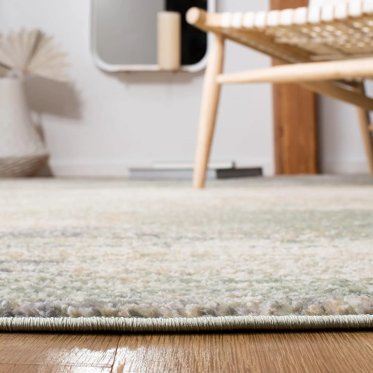SAFAVIEH Area Rug 8x10 - Adirondack Collection - Large - Ivory & Sage, Modern Abstract Design, Non-Shedding & Easy Cleaning, Ideal for Living Room, Bedroom, Office, Dining Space (ADR112W)