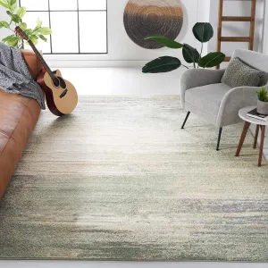 SAFAVIEH Area Rug 8x10 - Adirondack Collection - Large - Ivory & Sage, Modern Abstract Design, Non-Shedding & Easy Cleaning, Ideal for Living Room, Bedroom, Office, Dining Space (ADR112W)