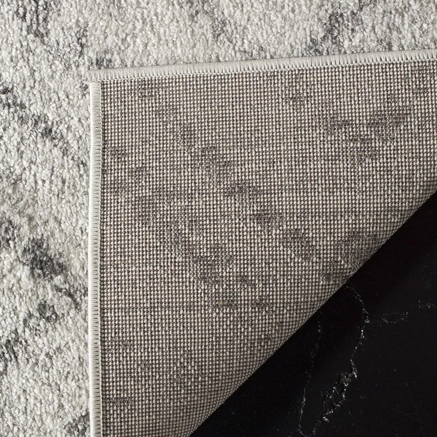 SAFAVIEH Area Rug 8x10 - Adirondack Collection - Large - Light Grey & Grey, Geometric Trellis Pattern, Non-Shedding & Easy Cleaning, Ideal for Living Room, Bedroom, Office, Dining Space (ADR131C)