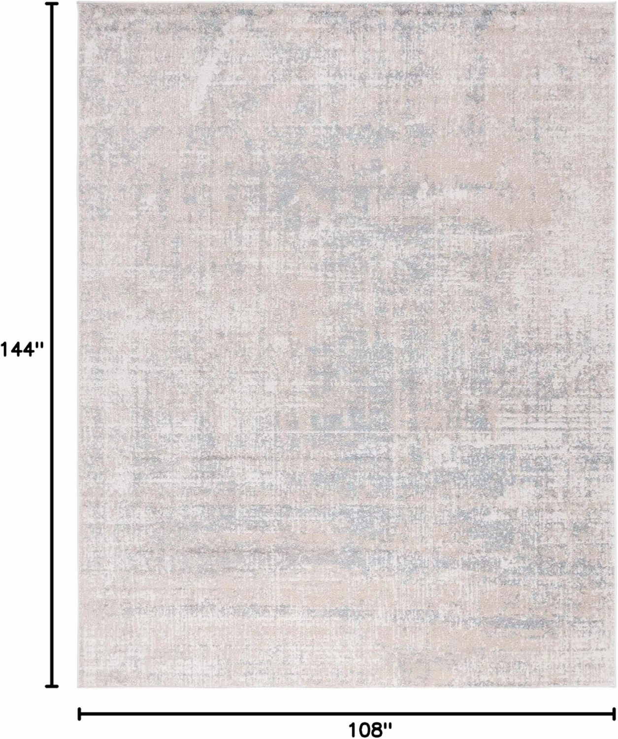 SAFAVIEH Adirondack Collection Area Rug - 9' x 12', Beige & Slate, Modern Abstract Design, Non-Shedding & Easy Care, Ideal for High Traffic Areas in Living Room, Bedroom (ADR207B)