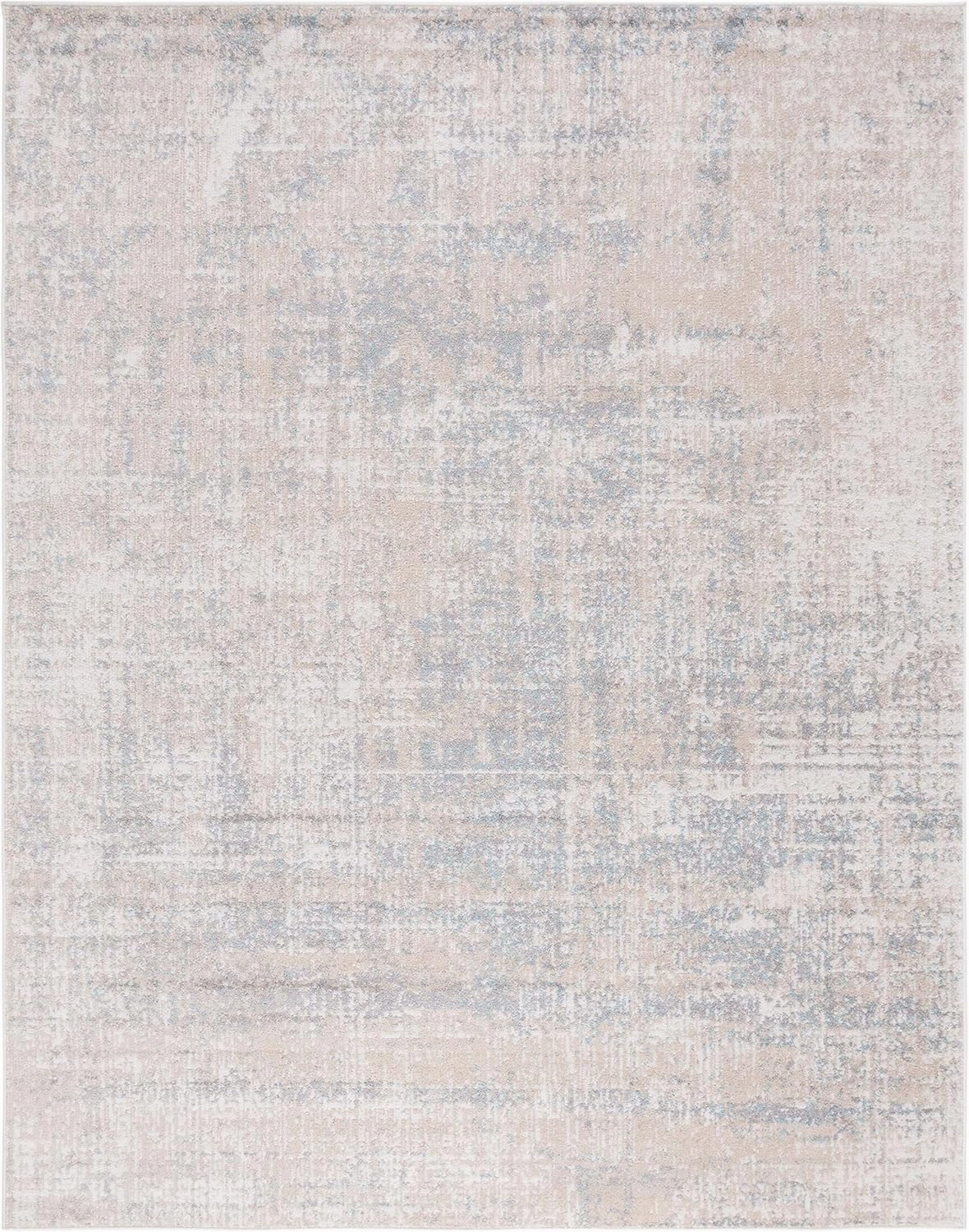SAFAVIEH Adirondack Collection Area Rug - 9' x 12', Beige & Slate, Modern Abstract Design, Non-Shedding & Easy Care, Ideal for High Traffic Areas in Living Room, Bedroom (ADR207B)