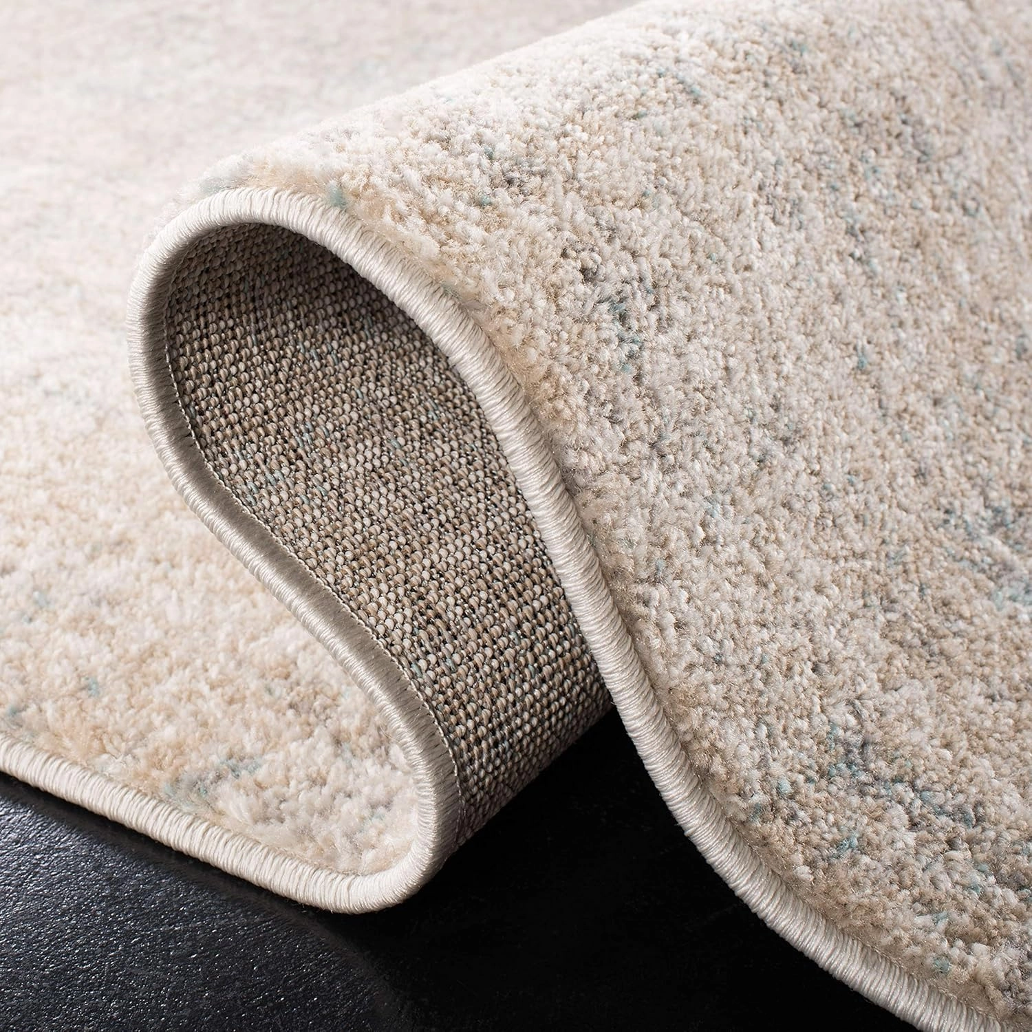 SAFAVIEH Adirondack Collection Area Rug - 9' x 12', Beige & Slate, Modern Abstract Design, Non-Shedding & Easy Care, Ideal for High Traffic Areas in Living Room, Bedroom (ADR207B)