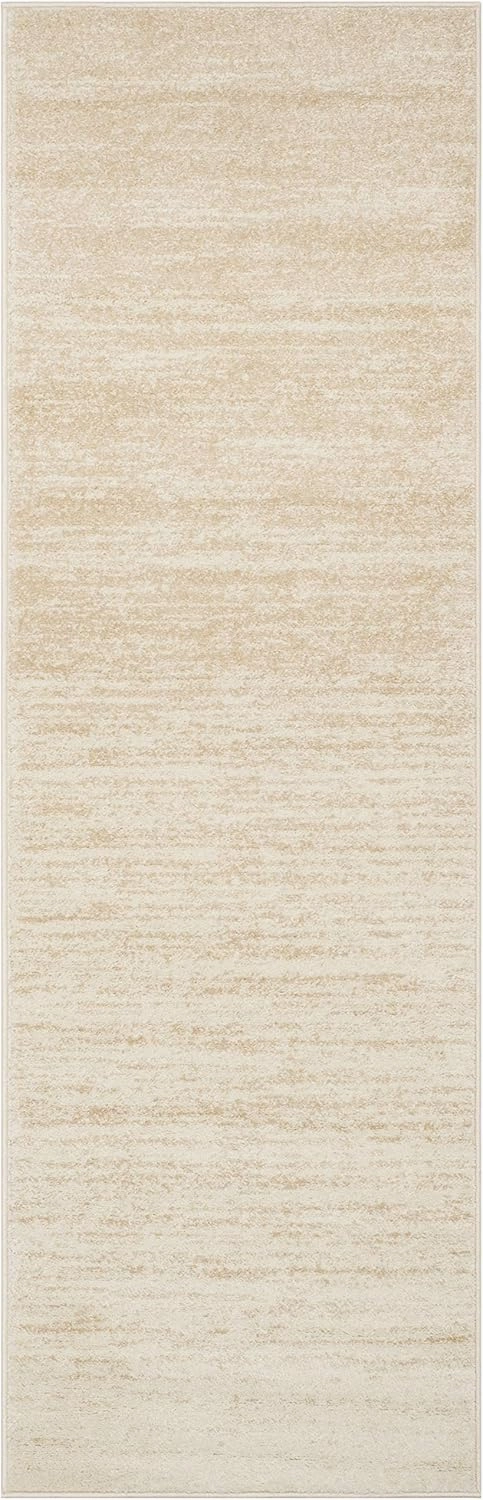 SAFAVIEH Adirondack Collection Runner Rug - 2'6" x 10', Champagne & Cream, Modern Ombre Design, Non-Shedding & Easy Care, Ideal for High Traffic Areas in Living Room, Bedroom (ADR113W)