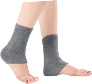 SAFIGLE Wool Foot Sleeve for Exercise Breathable Ankle Socks for Yoga & Sports Warm Foot Covers Grey Ideal for Comfort and Support During Workouts