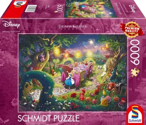 Schmidt | Thomas Kinade: Disney Mad Hatter’s Tea Party (6,000 Pieces) | Jigsaw Puzzle | Ages 14  | 1  Players
