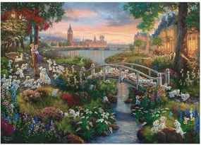 Schmidt 59489 Thomas Kinkade: Disney 101 Dalmations Jigsaw Puzzle (1000pc), Colourful