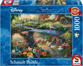 Schmidt | Thomas Kinkade: Disney Alice in Wonderland Puzzle - 1000pc | Puzzle | Ages 12  | 1 Players