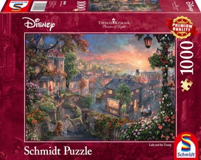 Schmidt | Thomas Kinkade: Disney Lady & The Tramp (1000 Pieces) | Jigsaw Puzzle | Ages 12 