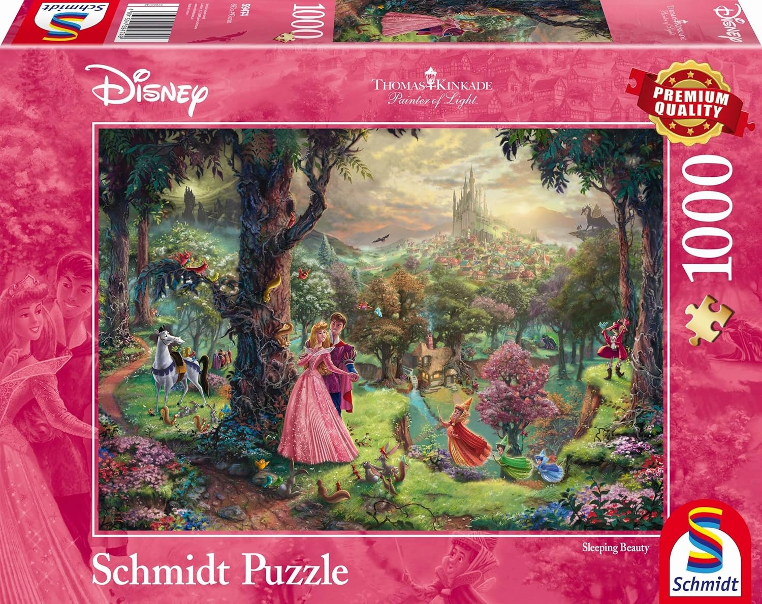 Schmidt | Thomas Kinkade: Disney Sleeping Beauty - 1,000 Pieces | Adult Jigsaw Puzzle | Ages 12 