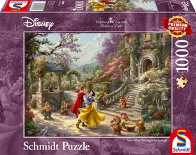Schmidt | Thomas Kinkade: Disney Snow White - Dancing with The Prince - 1,000 Pieces | Adult Jigsaw Puzzle | Ages 12 
