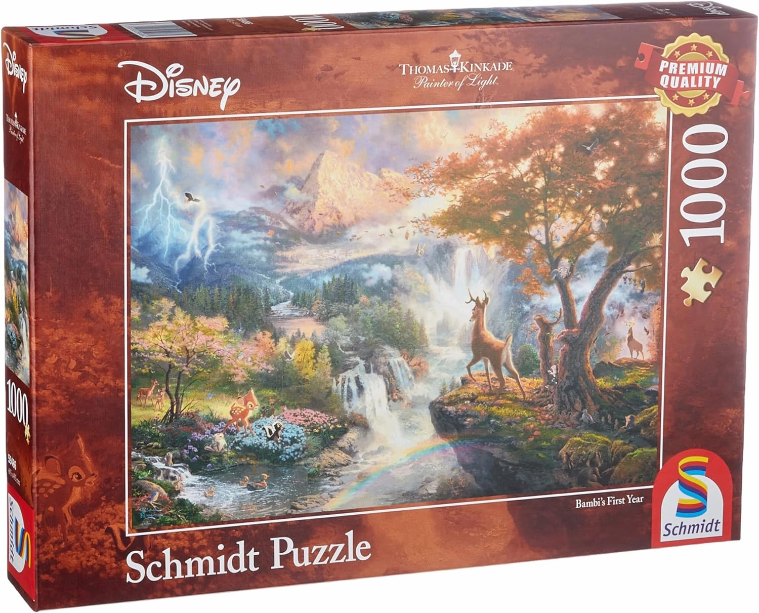 Schmidt Spiele CGS_59486 Thomas Kinkade: Disney - Bambi Puzzle, Multicolor