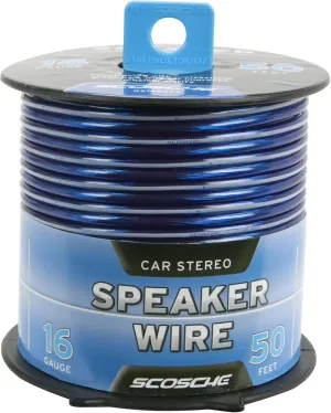 Scosche KS1650CS 16 Gauge CCA Car Stereo Speaker Wire - 50 Foot Spool