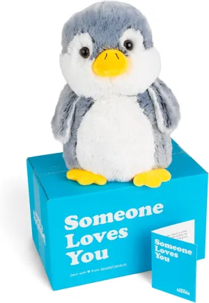 SendAFriend Pepper The Penguin Stuffed Animal Care Package, Someone Loves You Box, Great Gift for Any Reason (Happy Birthday Notecard)