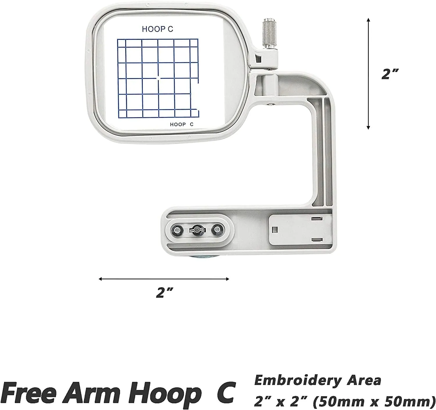 Sew Tech Free Arm Embroidery Hoop C for Janome MC 350E 300E 9500 9700 10000 10001 Memory Craft Bernina DECO330 340 Elna 820 8200 8300 8600 etc., Sewing and Embroidery Machine Hoops