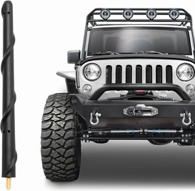 Short Antenna for 2007  Jeep Wrangler Accessories JK JL Unlimited Gladiator Accessories JT, 7 Inch for Jeep JKU JLU Sahara Rubicon Sport Willys 4xe Mojave High Altitude Radio Antenna Replacement