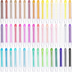 Sidewalk Chalk for Kids, 48 Colors Dustless Washable Toddlers Chalk with Plastics Holder for Blackboard Drawing Writing Toys Gift Party Favors