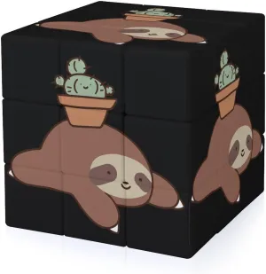 Sloth and Cactus Adults 3x3x3 Color-Matching Smooth Fully Printed Cube Gift