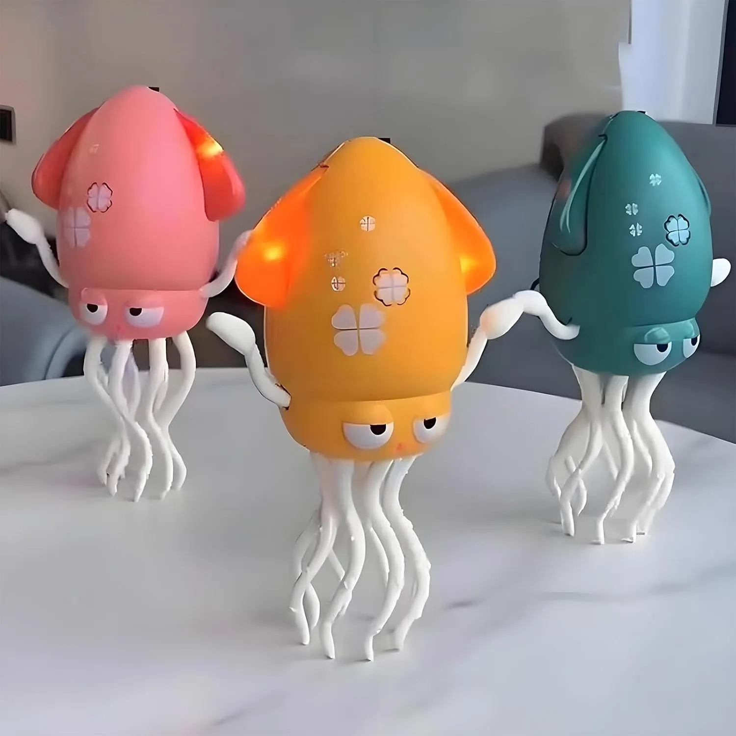 Smart Tentacle Explorer, Wiggly Wonder Octopus, Playful Octopus Toy, Automatic Swing Magic Obstacle Avoidanceoctopus with LED & Music, Self-Navigating Robotic Pet Toys for Indoor Cat Dog(Pink,Small)