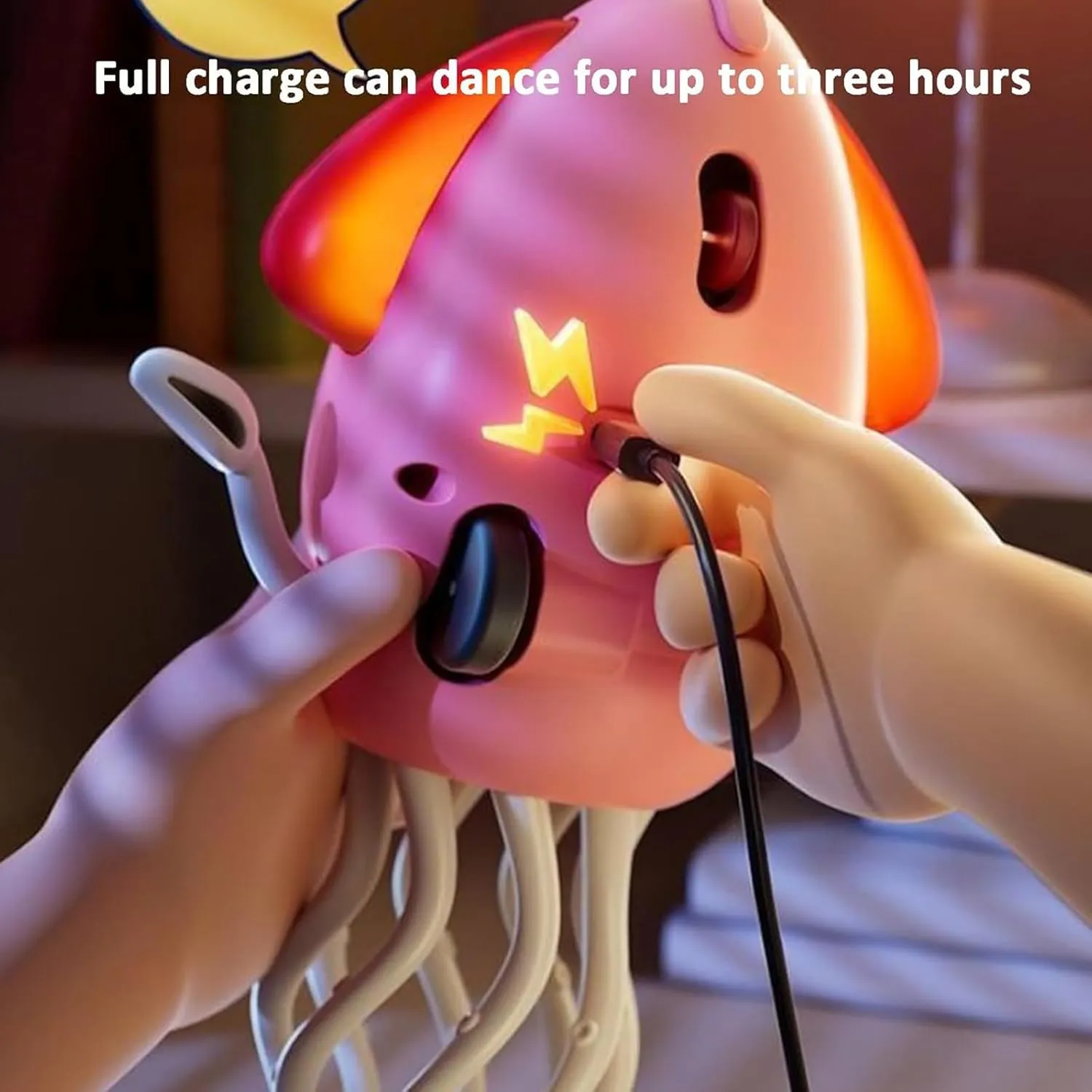 Smart Tentacle Explorer, Wiggly Wonder Octopus, Playful Octopus Toy, Automatic Swing Magic Obstacle Avoidanceoctopus with LED & Music, Self-Navigating Robotic Pet Toys for Indoor Cat Dog(Pink,Small)