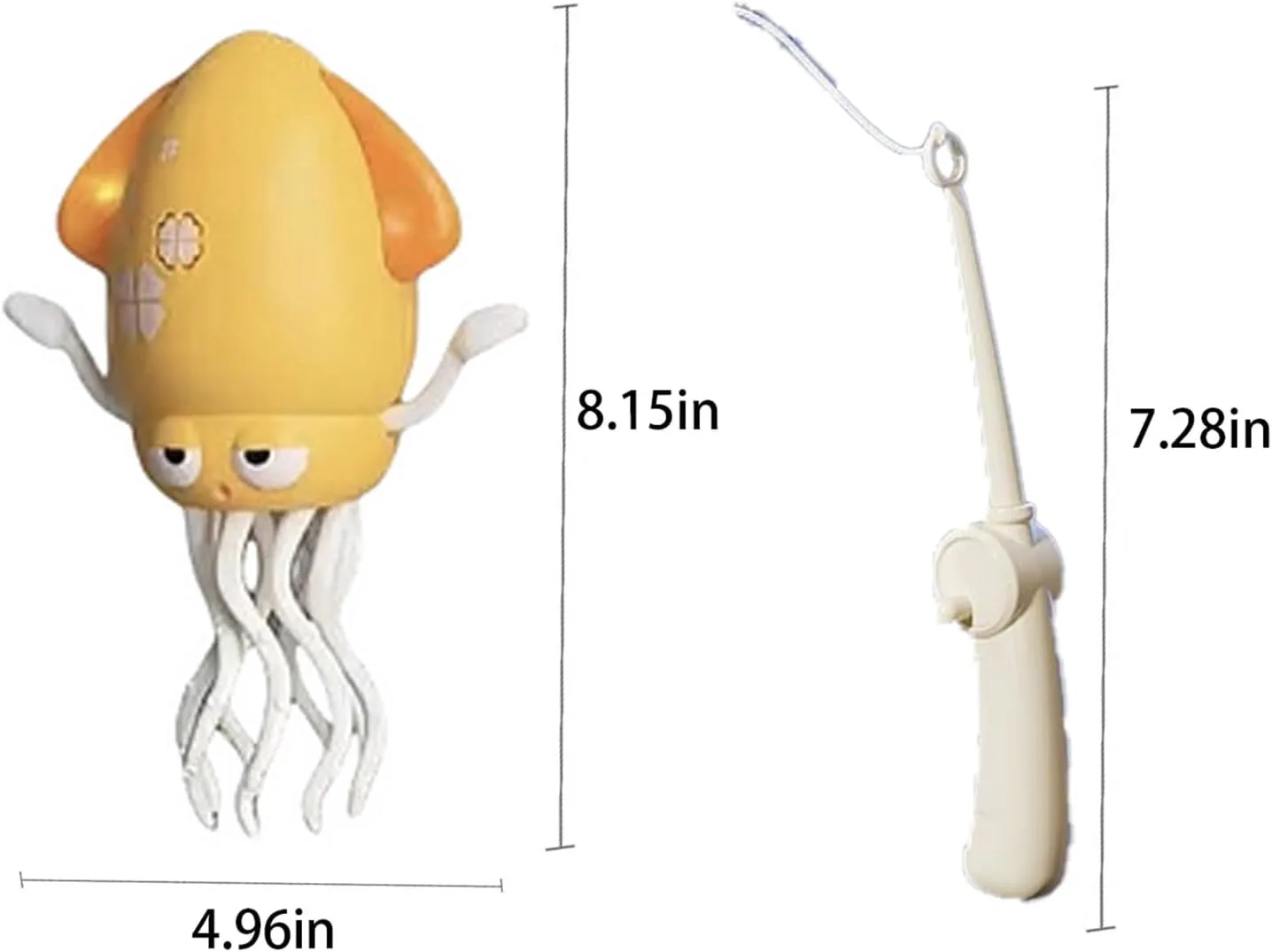 Smart Tentacle Explorer Wiggly Wonder Playful Dancing Octopus Toy – Electric Crawling Magic Octopus with LED Lights & Music, Obstacle Avoidance, Interactive Auto-Dance Pet Toy(2pcs-C,Fishing Rod)
