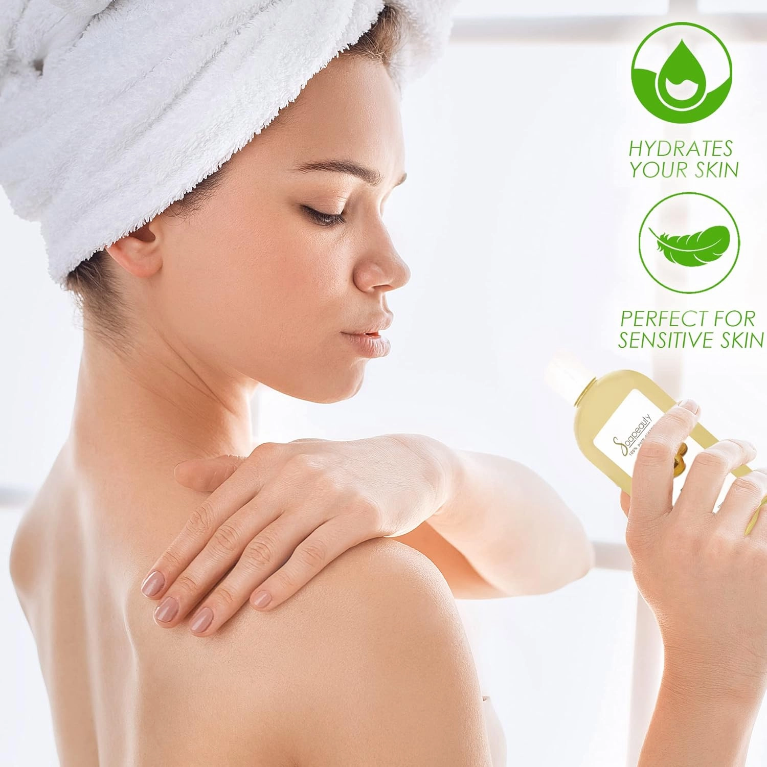 Soapeauty APRICOT KERNEL OIL Cold Pressed 100% Pure Natural Apricot Oil for Skin, Face, Hair Carrier for Essential Oils, Massage | 24 fl oz (2 x 12 fl oz)