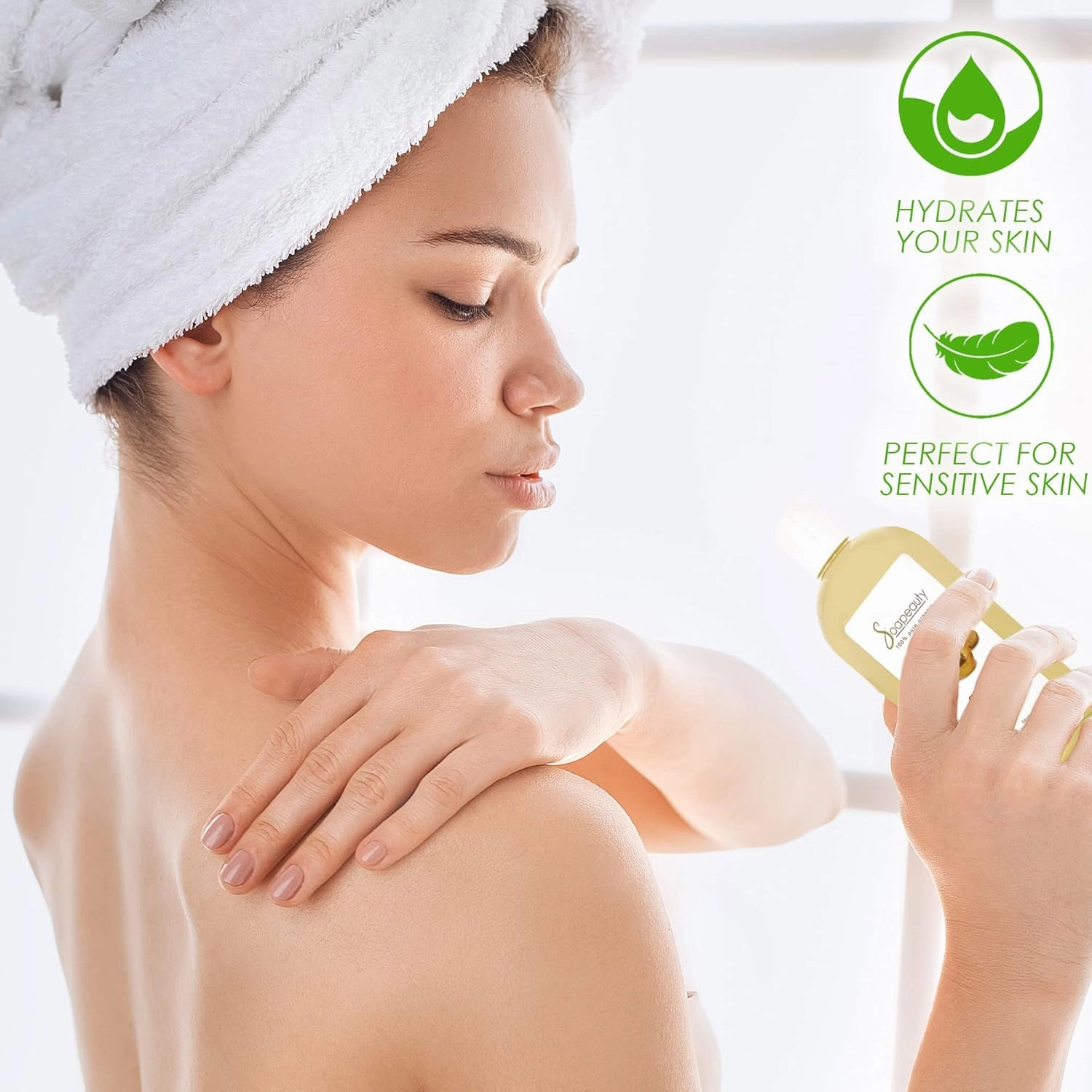 Soapeauty Apricot Kernel Oil Cold Pressed 100% Pure Natural Apricot Oil for Skin, Face, Hair Carrier for Essential Oils, Massage | 32 OZ